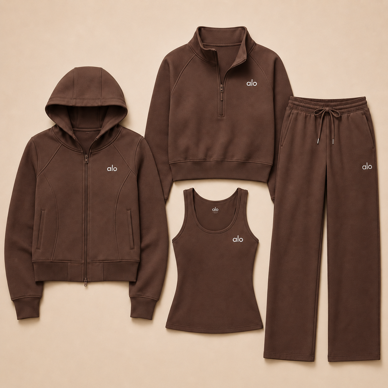 Women's 4-Piece Everyday Comfort Set | Premium Activewear Matching Outfit